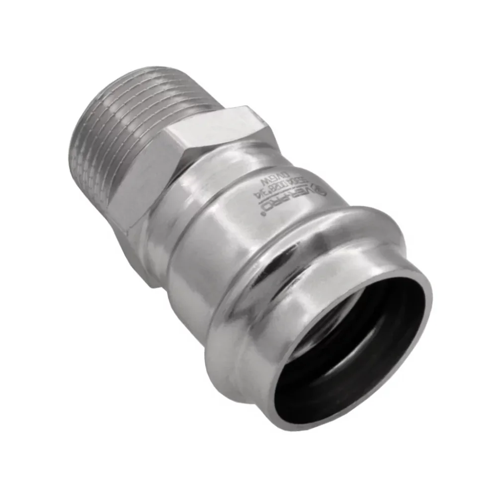 Соединитель VIEIR прямой нерж. сталь с нар.р. 35×11/4" VER-PRO (30/3шт)