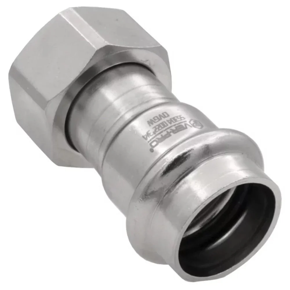Соединитель VIEIR с накидной гайкой нерж. сталь 22×3/4" VER-PRO (65/5)