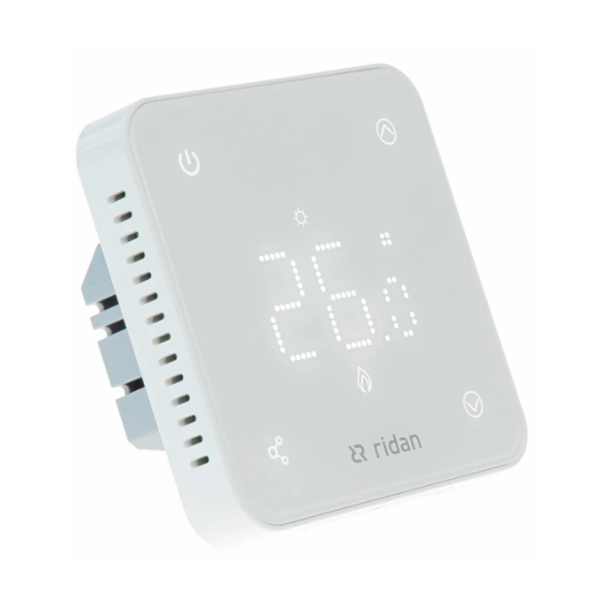 Термостат комнатный РИДАН RSmart-F, 230 В, белый с Wi-Fi подключением, встраиваемый
