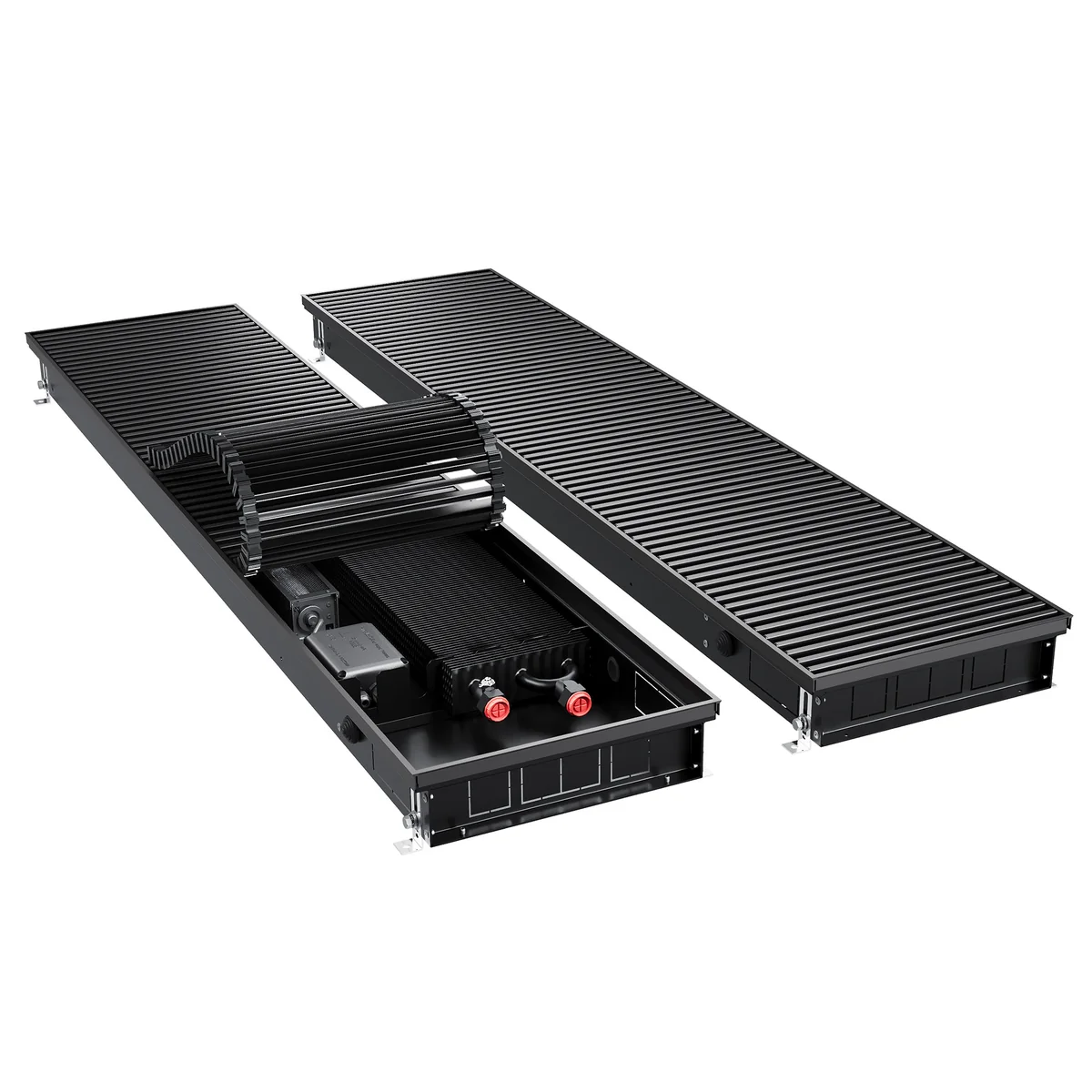 Конвектор внутрипольный Royal Thermo ATRIUM TURBO-80/300/1800-DG-U-BL