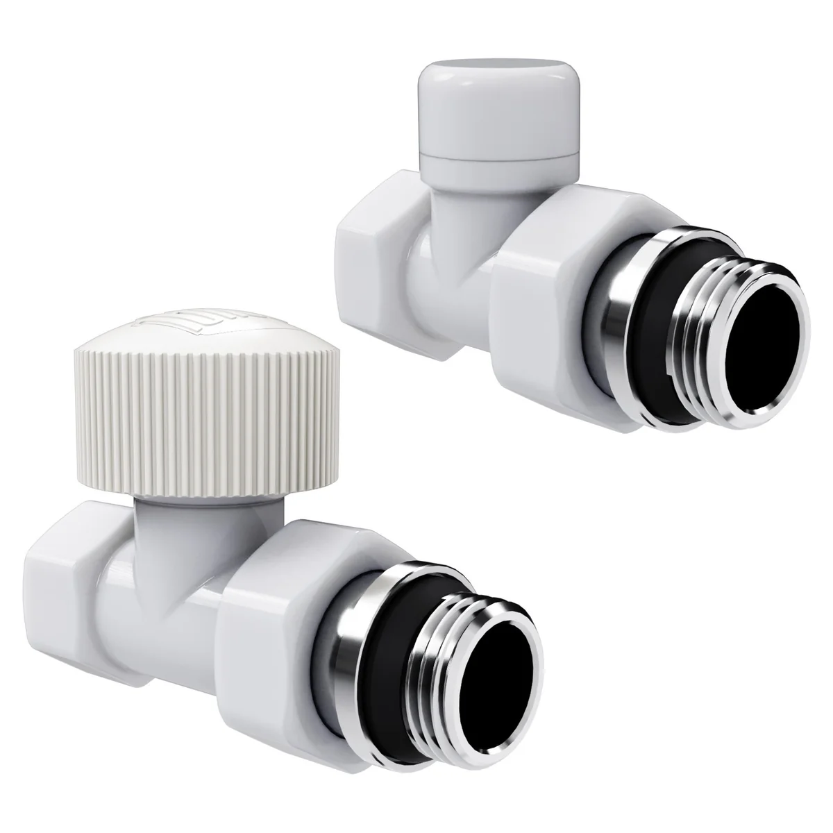 Набор термостатический прямой Royal Thermo Design 1/2"М30х1,5 (Белый)