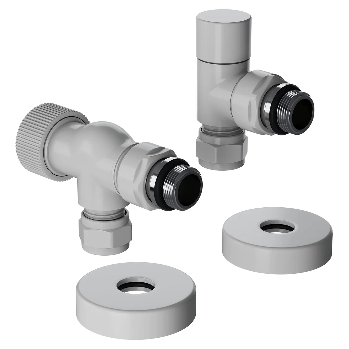 Набор термостатический осевой Royal Thermo Design Pro 15мм М30х1,5 (Белый)