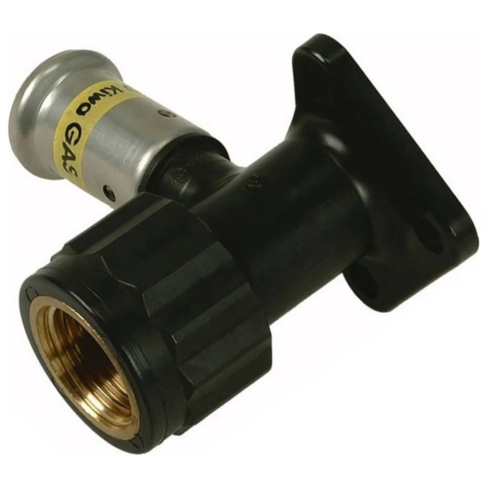 Водорозетка HENCO ВР c черной заглушкой BP04 1/2", ПВДФ пресс (газ), 20x1/2" (56 мм)