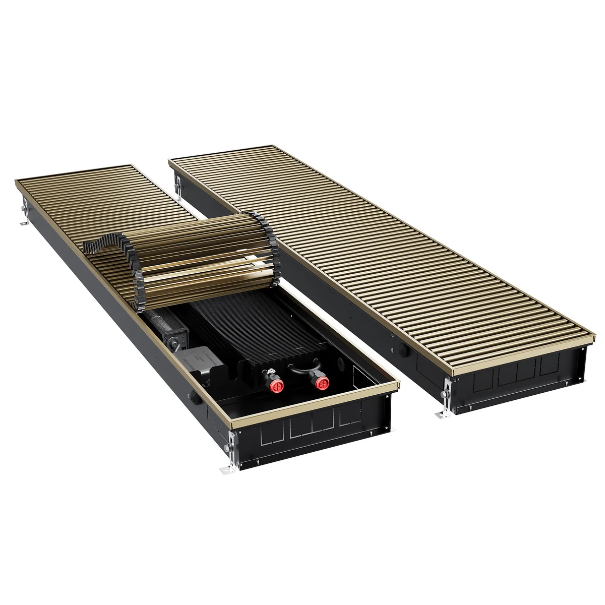 Конвектор внутрипольный Royal Thermo ATRIUM TURBO-90/300/2200-DG-U-AU