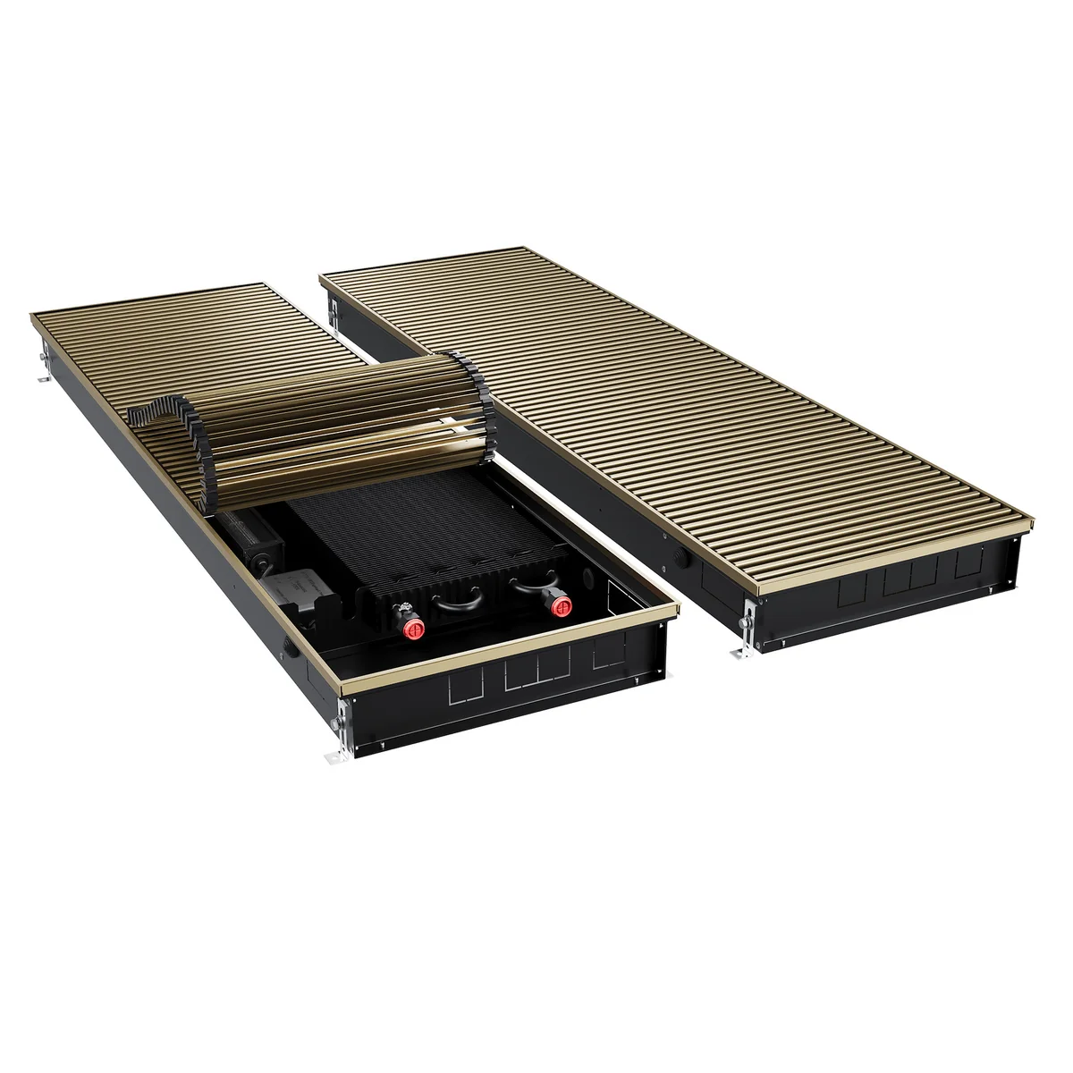Конвектор внутрипольный Royal Thermo ATRIUM TURBO-90/400/1400-DG-U-AU