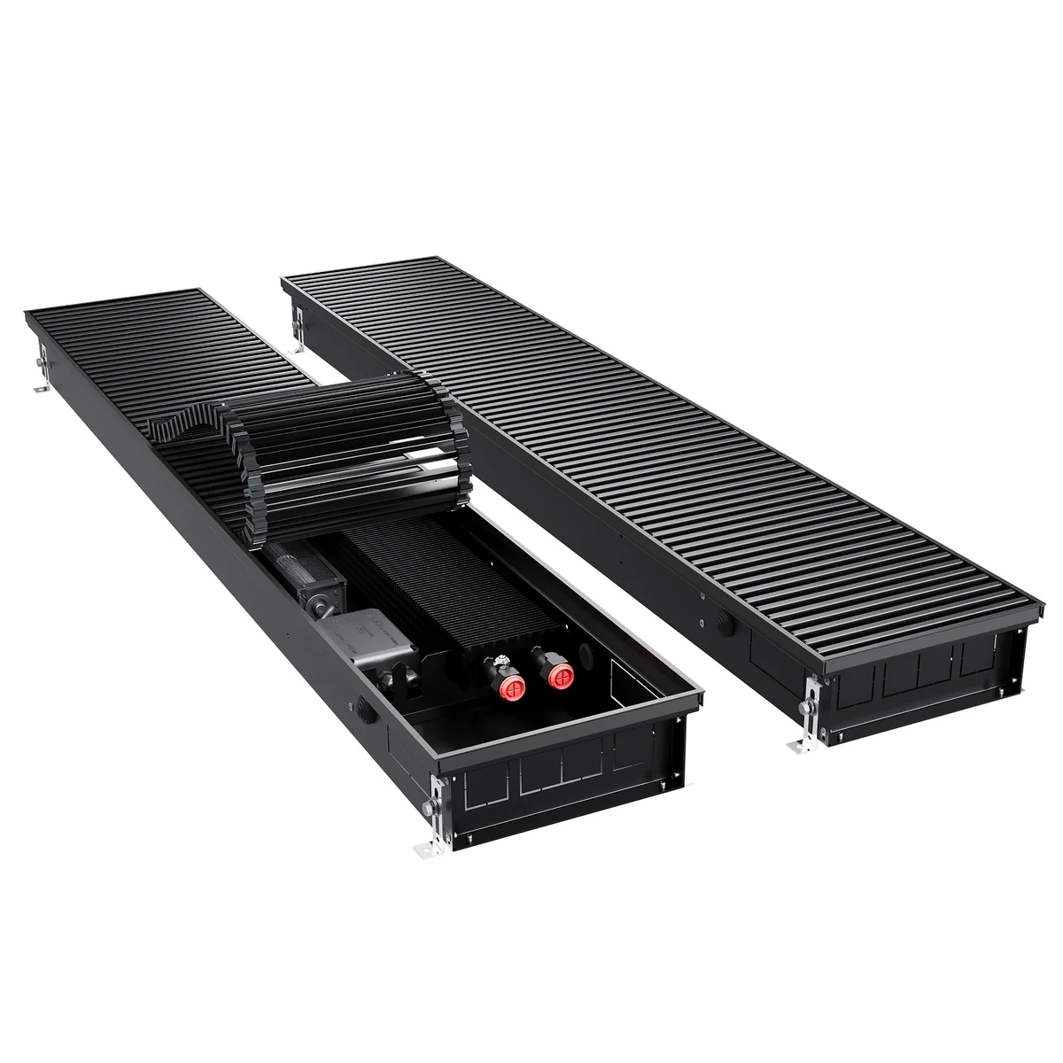 Конвектор внутрипольный Royal Thermo ATRIUM TURBO-90/250/1600-DG-U-BL