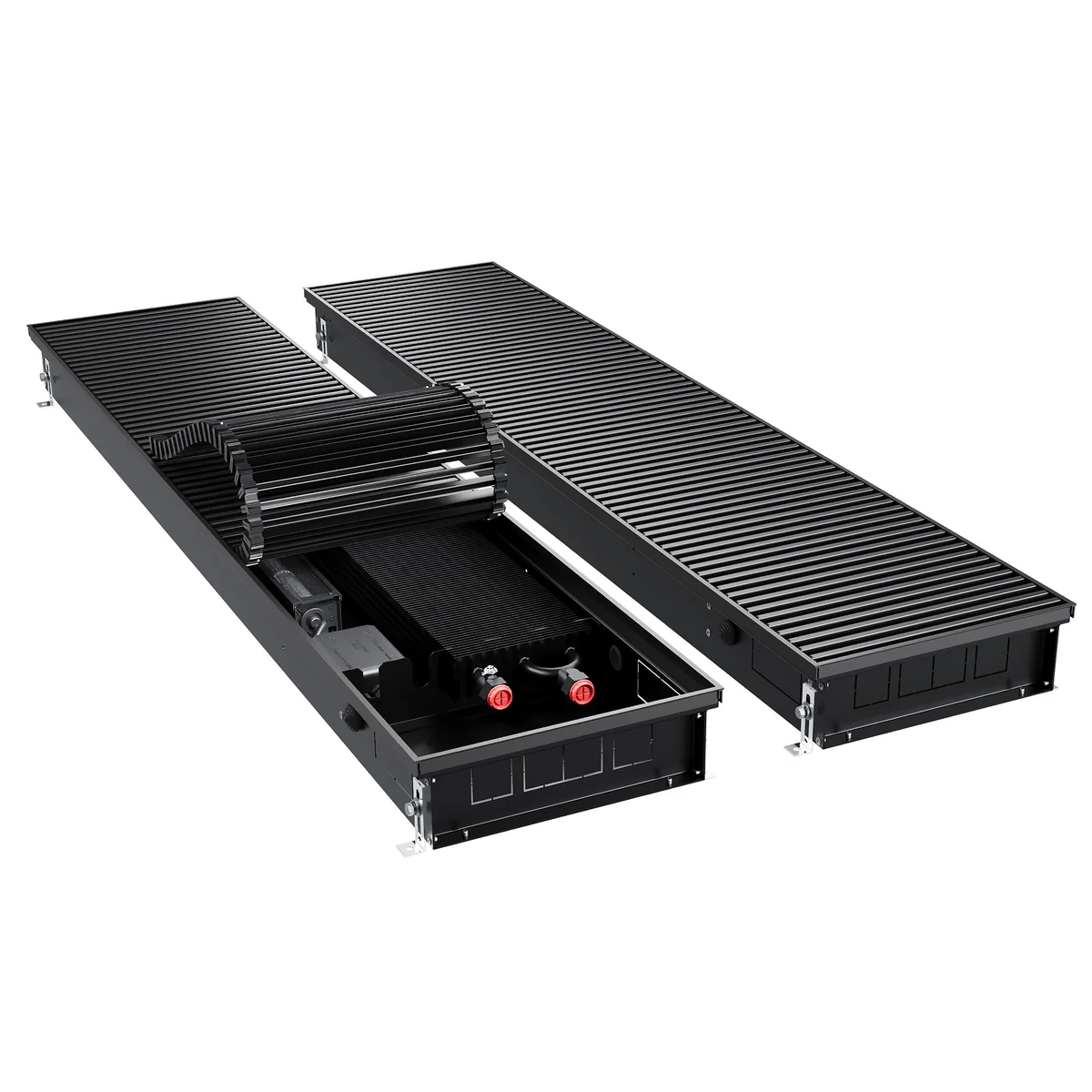 Конвектор внутрипольный Royal Thermo ATRIUM TURBO-90/300/1500-DG-U-BL
