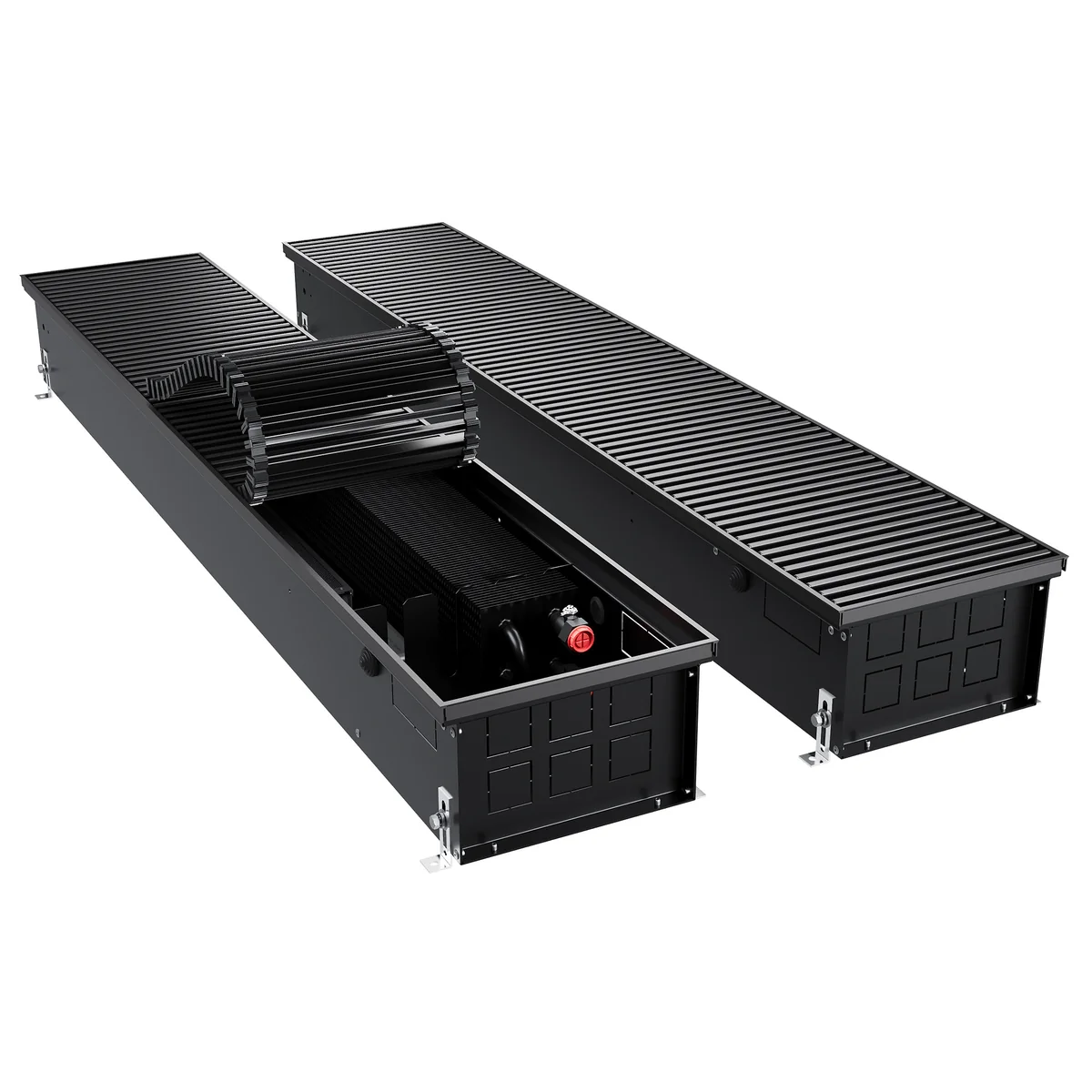Конвектор внутрипольный Royal Thermo ATRIUM TURBO-150/250/1200-DG-U-BL