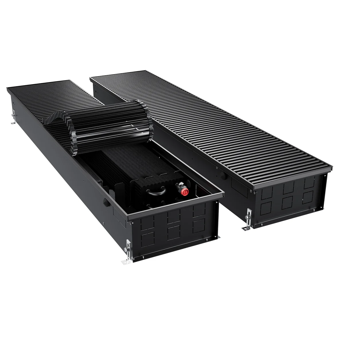 Конвектор внутрипольный Royal Thermo ATRIUM TURBO-150/300/2200-DG-U-BL