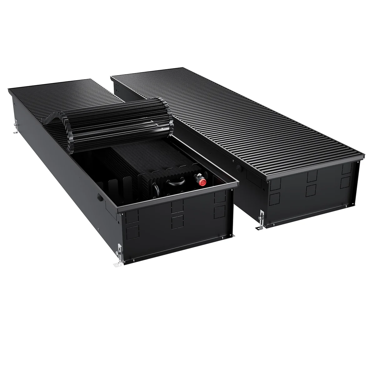 Конвектор внутрипольный Royal Thermo ATRIUM TURBO-190/400/1900-DG-U-BL