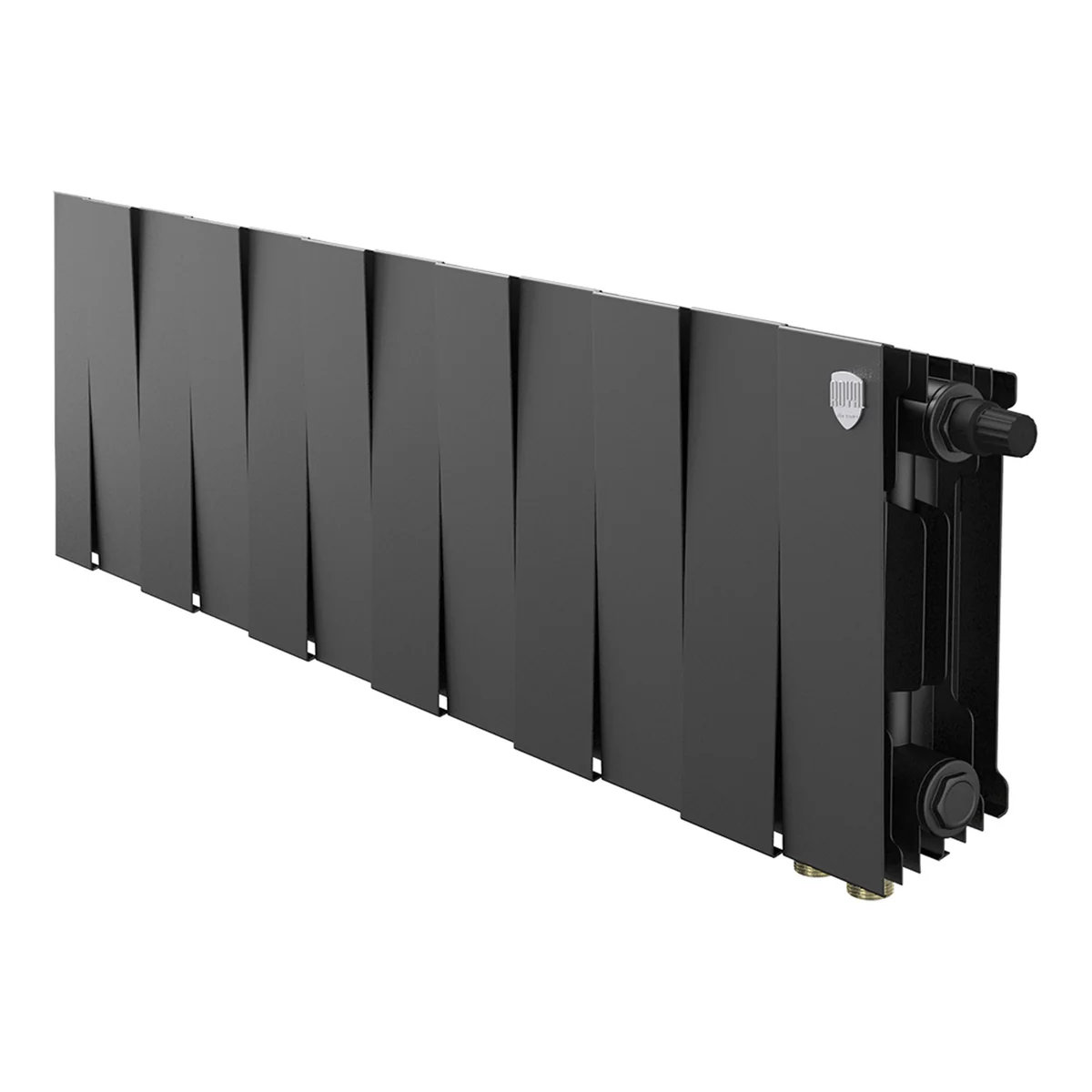 Радиатор биметаллический Royal Thermo PianoForte 200 Чёрный VR80- 12 секц.
