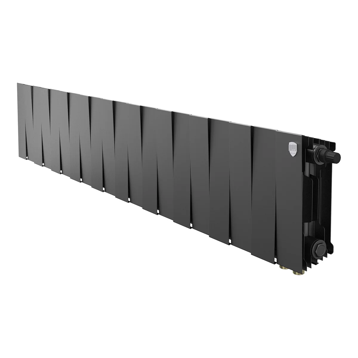 Радиатор биметаллический Royal Thermo PianoForte 200 Чёрный VR80- 20 секц.