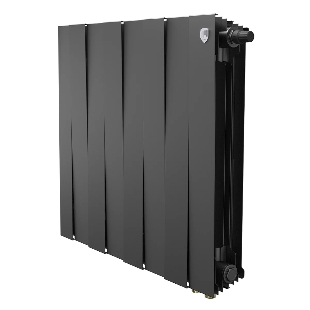 Радиатор биметаллический Royal Thermo PianoForte 500 Чёрный VR80 - 8 секц.