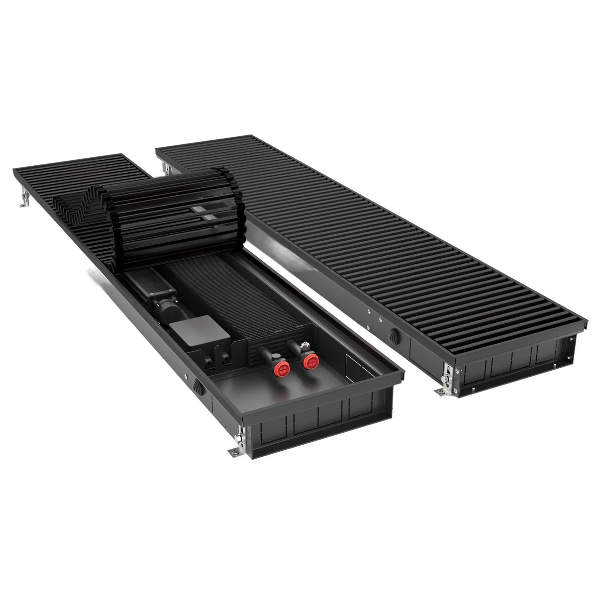 Конвектор внутрипольный Royal Thermo ATRIUM TURBO-80/180/2100-DG-U-BL