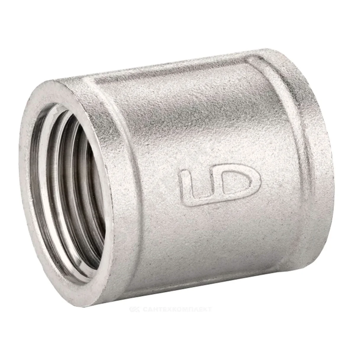 Муфта латунная LD Муфта LD Pride DN25 (1") ВР латунь никель БЕЗ БИРК