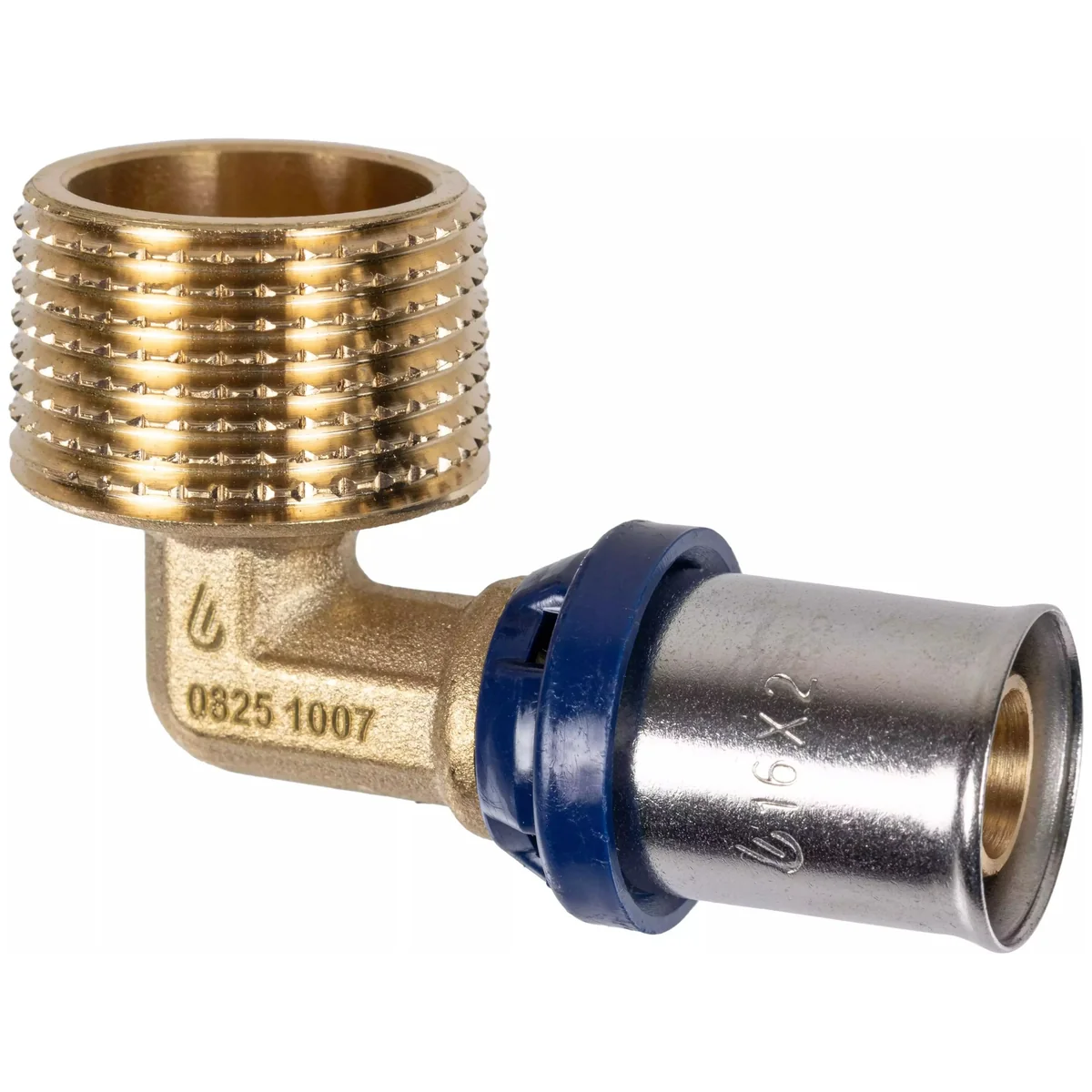 Угольник пресс для металлопластиковых труб Usystems MLC Plus 16-R3/4"НР