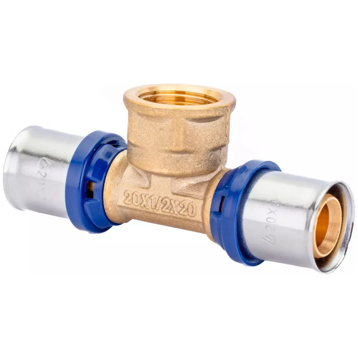 Тройник пресс для металлопластиковых труб Usystems MLC Plus 26-Rp1/2"ВР-26
