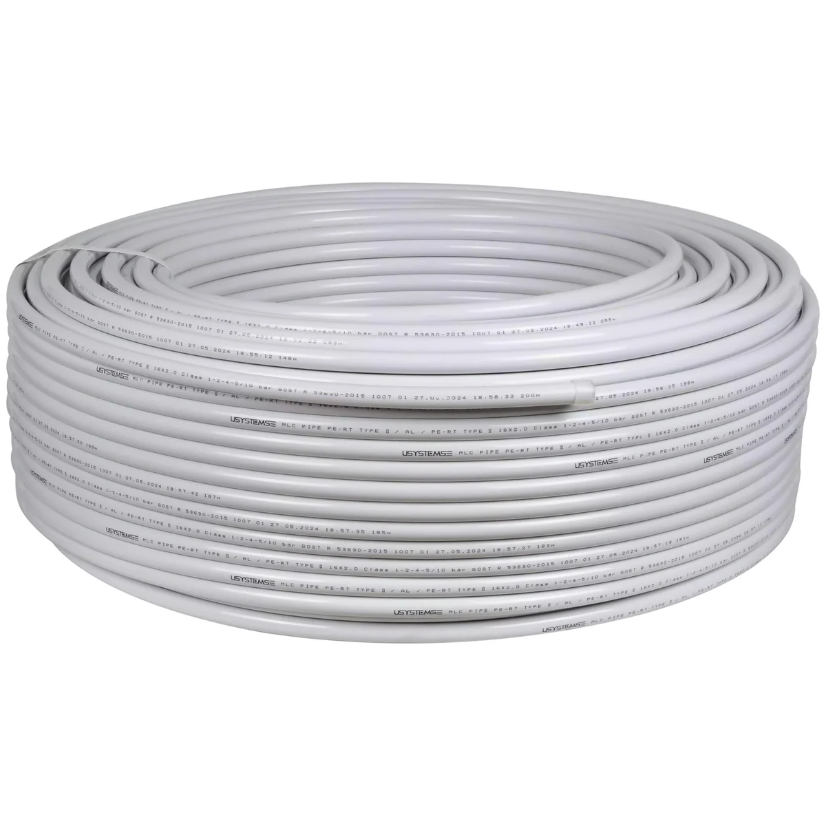 Труба металлопластиковая PE-RT/AL/PE-RT Usystems MLC белая 16x2,0 (500)