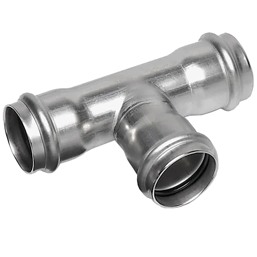 Тройник-пресс для нержавеющих труб Sanha NiroPress 316L ВПр, 54x18x54