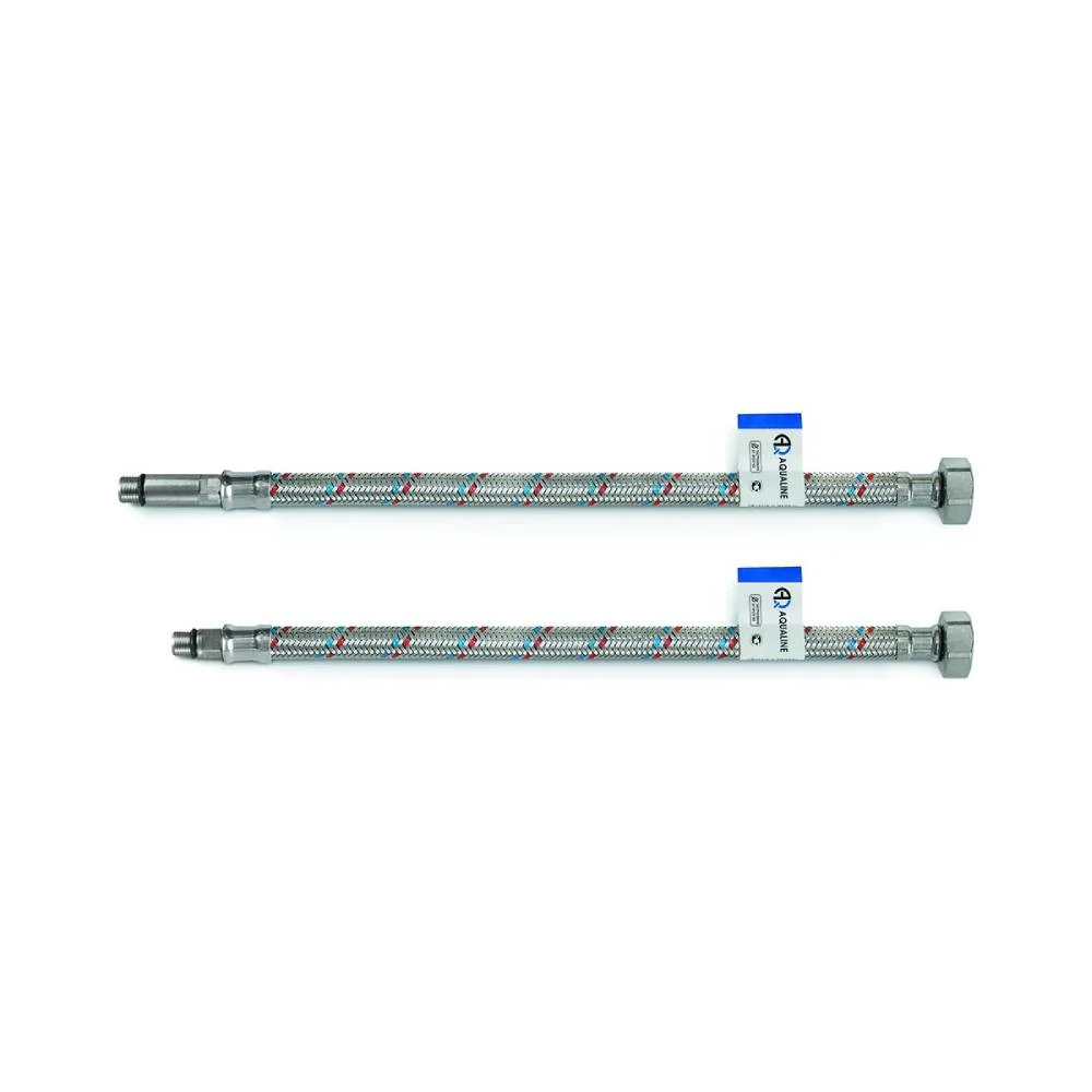 Подводка AQUALINE д/смес нерж М10-Н1/2" L0.8м лат/г пара 01444